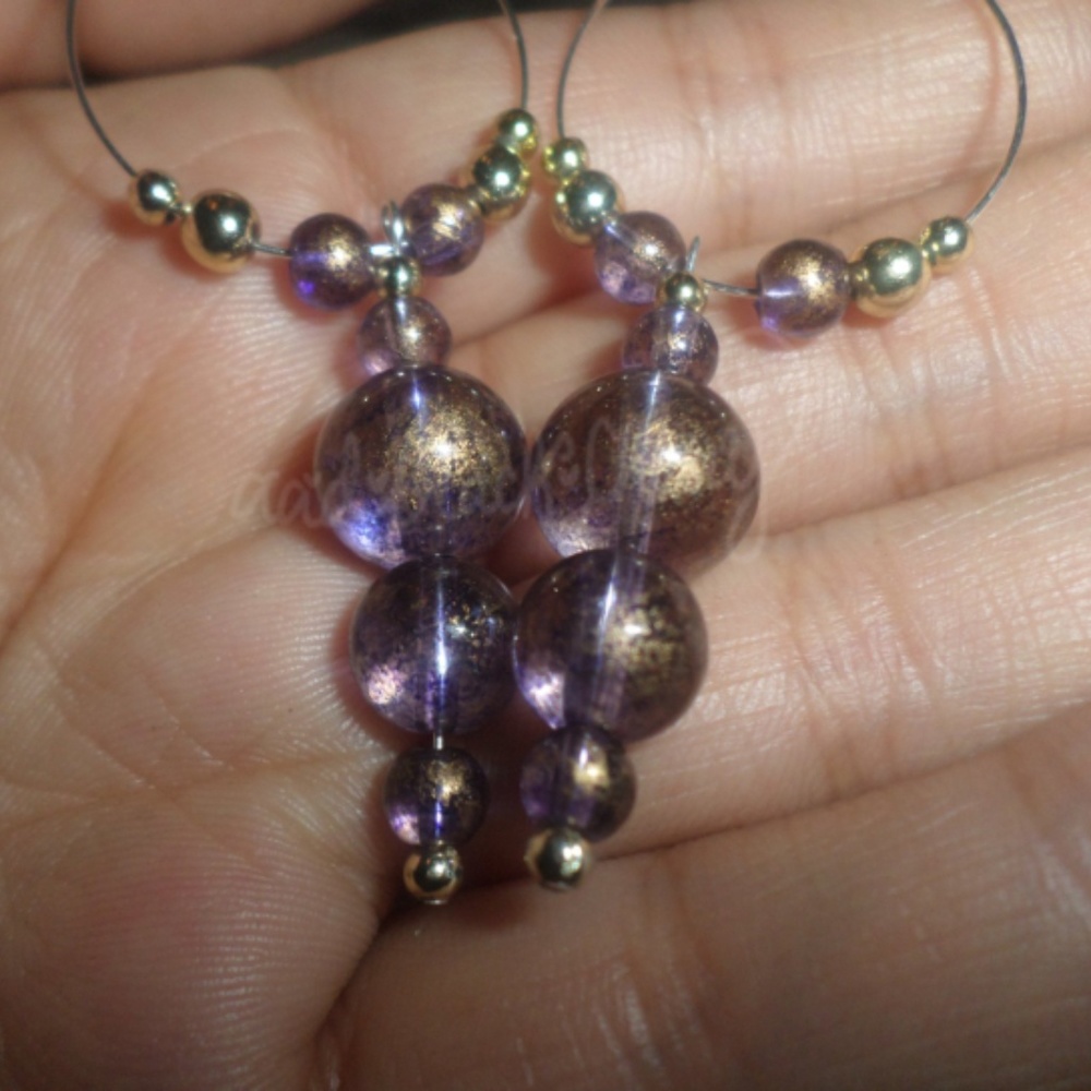 OOAK Grape Soda Earrings